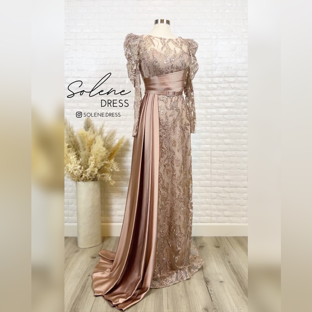 Rose Gold Formal Evening Dress